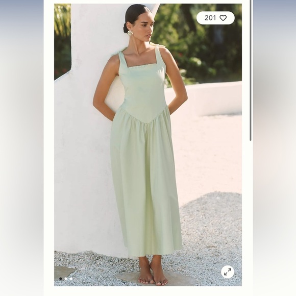 Anthropologie Peixoto Harlow Sleeveless Drop-Waist Maxi Dress Mint Green - Picture 4 of 15